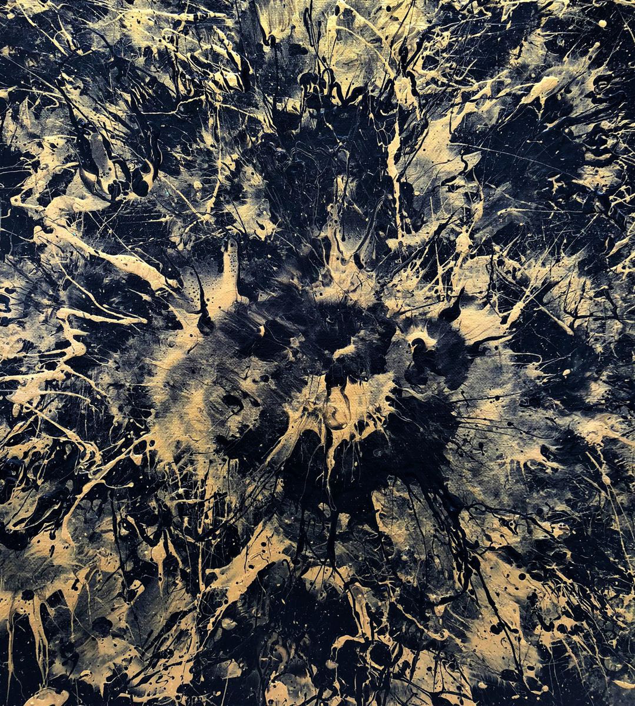 Gold Leaf 2 2018 Gold Contemporary Painting On Artfinder