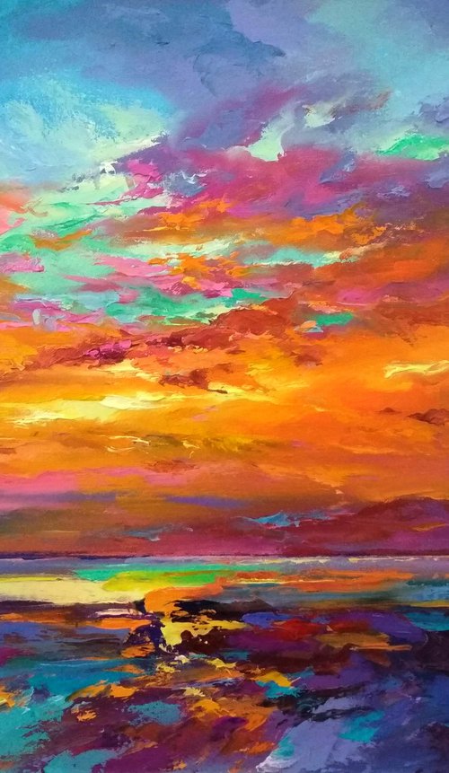 Abstract morning seascape 04 by Andrej  Ostapchuk