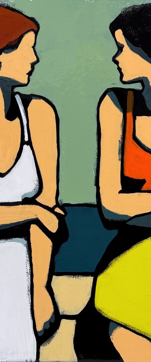 "Gossip Girls" 12x12in by Daria Baklykova