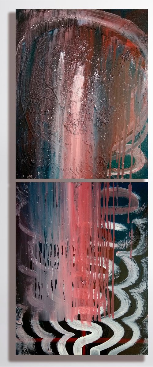 "Waterfall " diptych by Marya
