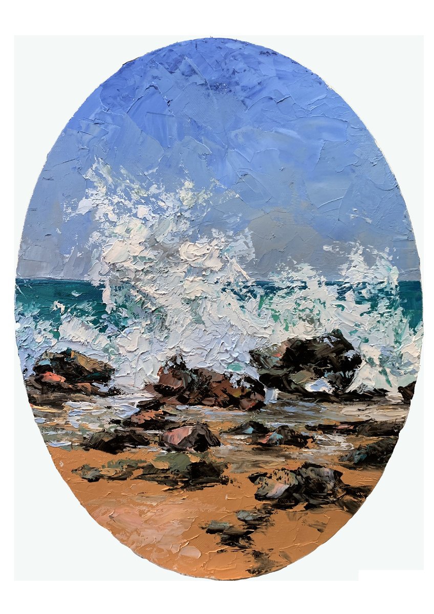 Breaking Waves. By Vita Schagen, 12 X 16, Artwork For Sale On Artfinder