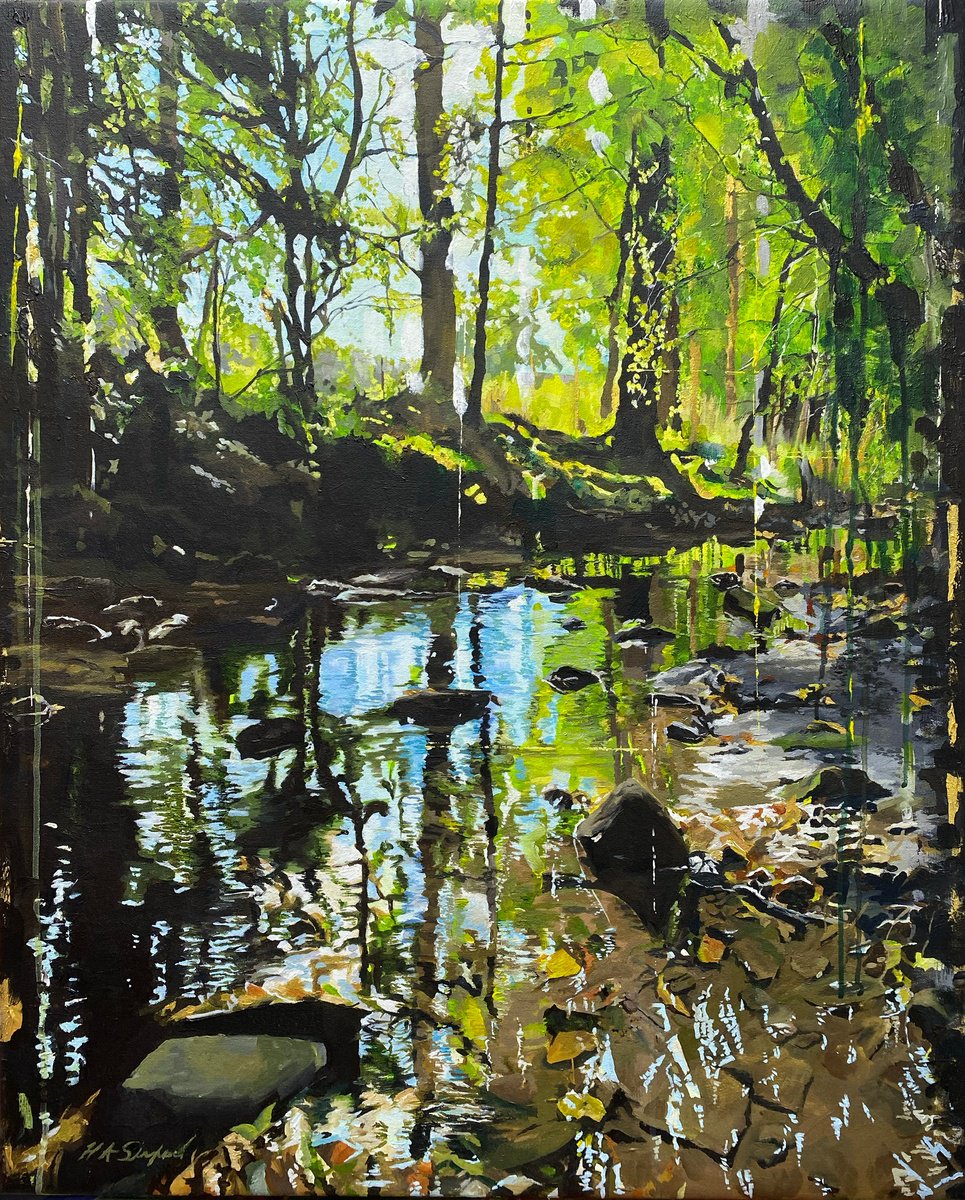  Nidd Gorge Woodland By Helen Sinfield, 28 X 34, Artwork For Sale On Artfinder