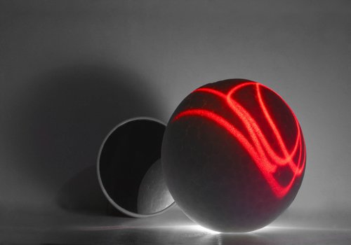 " Ball and Mirror. Red and Gray " Limited Edition 1 / 10 by Dmitry Savchenko