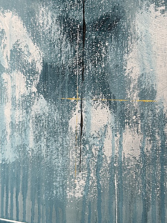 Azure Resonance diptych set gold blue
