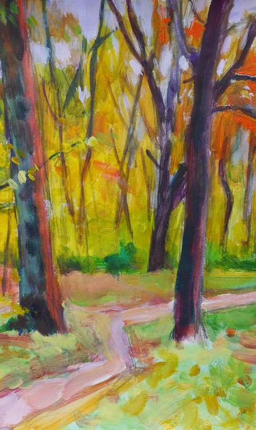 Plein air 19-10-2018 (autumn park) #0003 by Dima Braga