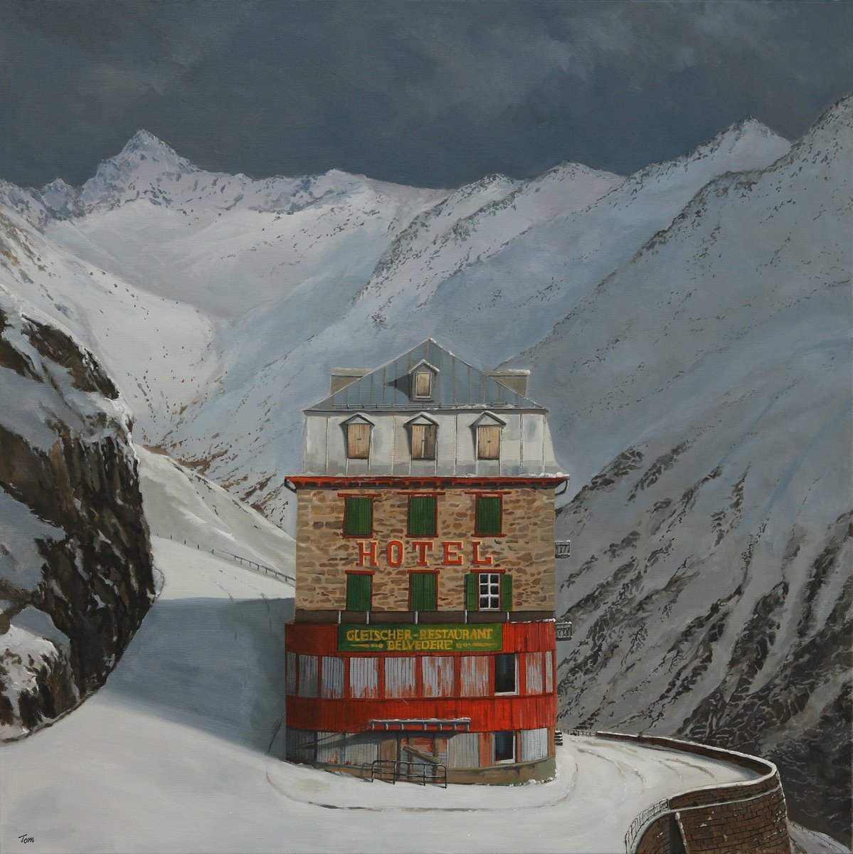 The Hotel Belvedere in Winter by Tom Clay