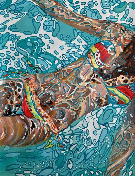 Swimmer / 96 x 72 cm