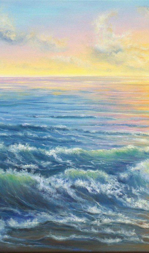 Ocean sunset by Ludmilla Ukrow