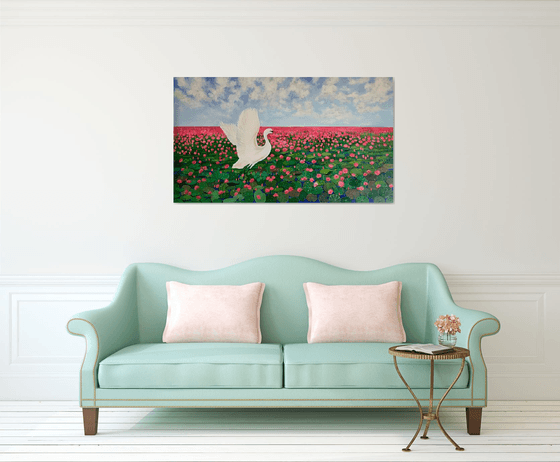 Water lilies lake! Large painting!