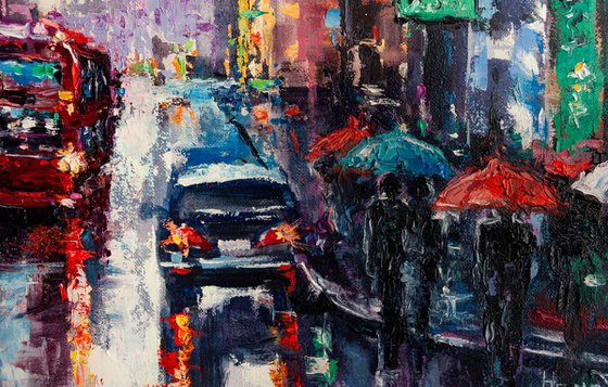 "Rainy city" cityscape