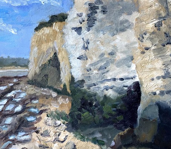 Cliffs at Pegwell Bay Kent An original oil painting