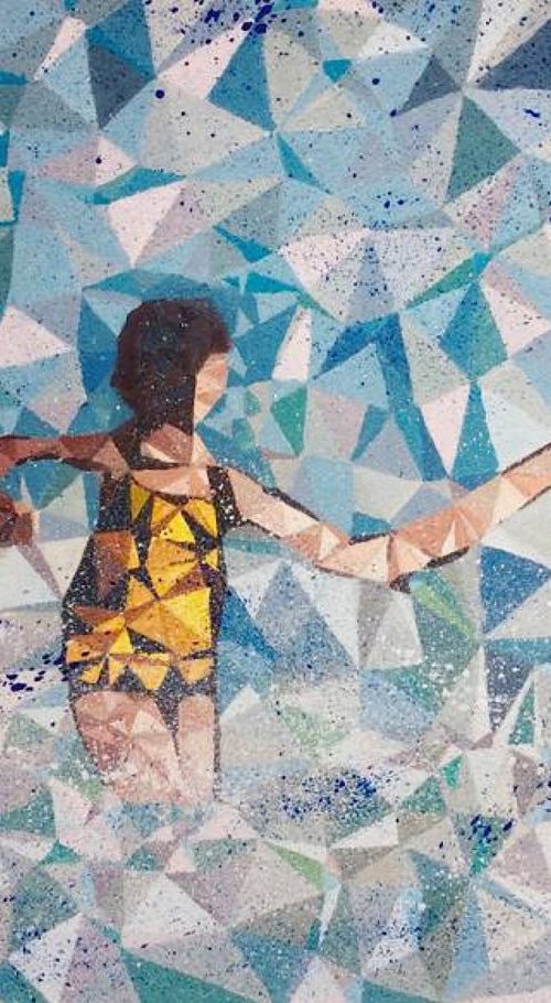 Trois amies à la plage / Three Friends at the Beach by Lynda Gagnon
