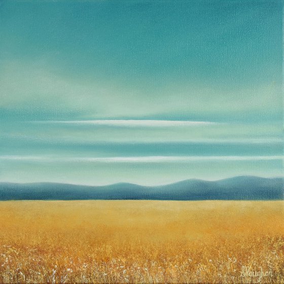 Golden Field - Blue Sky Landscape