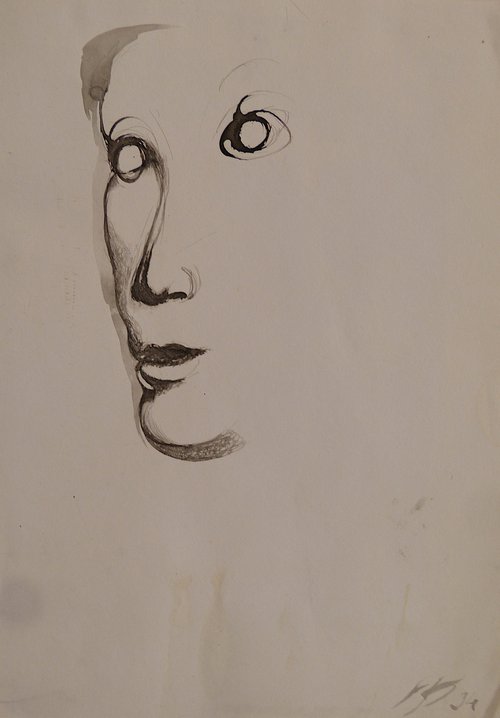 The Minimalist Portrait, 21x29 cm by Frederic Belaubre