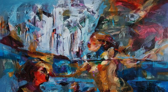 Over the blue mirror