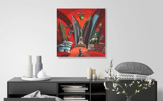 New York City Landmarks (Red)