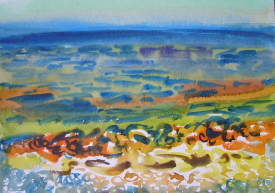 Breath of the Sea, original watercolor painting 45x32 cm