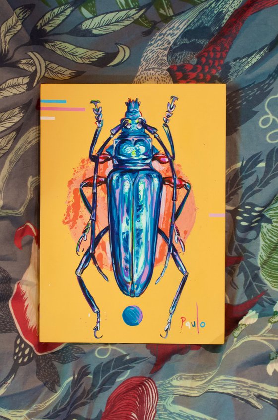Blue Longhorn Beetle