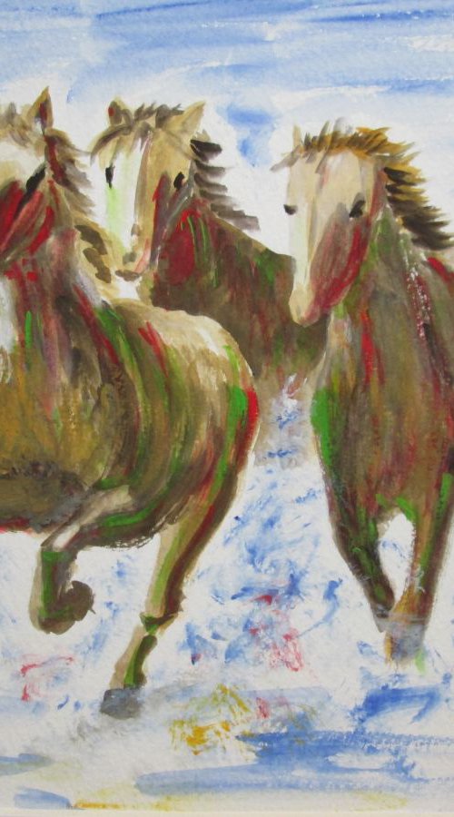"RUNNING HORSES" by MARJANSART