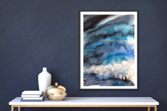 Endless Blue  I  Landscape I Seascape I Abstract Watercolor