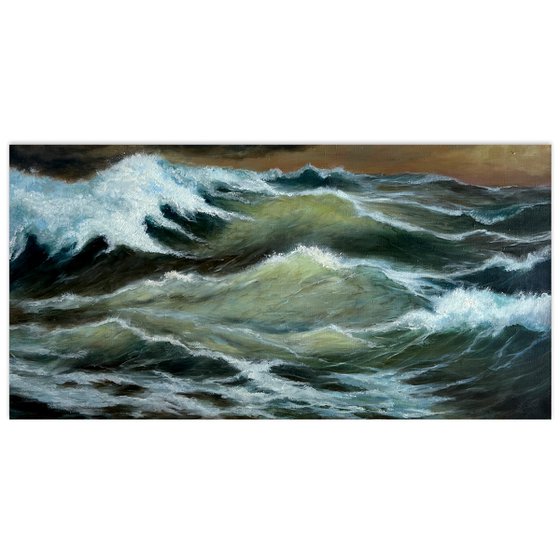 Ocean waves sea painting