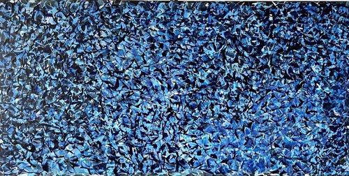 Ultramarine Blue Abstract by Juan Jose Garay