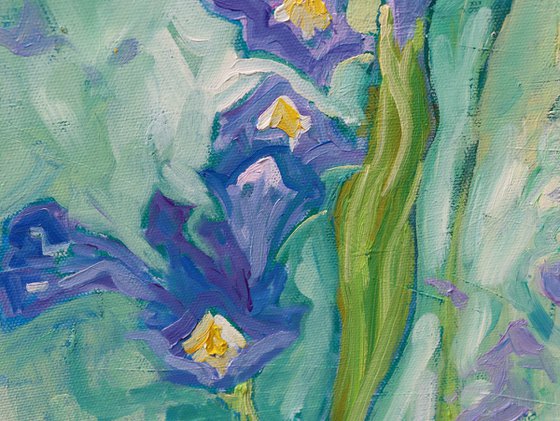 Spring Garden Flowers #5 Purple Irises