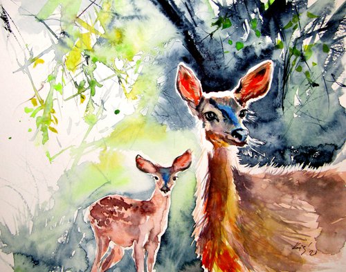 Deer in the sun II by Kovács Anna Brigitta