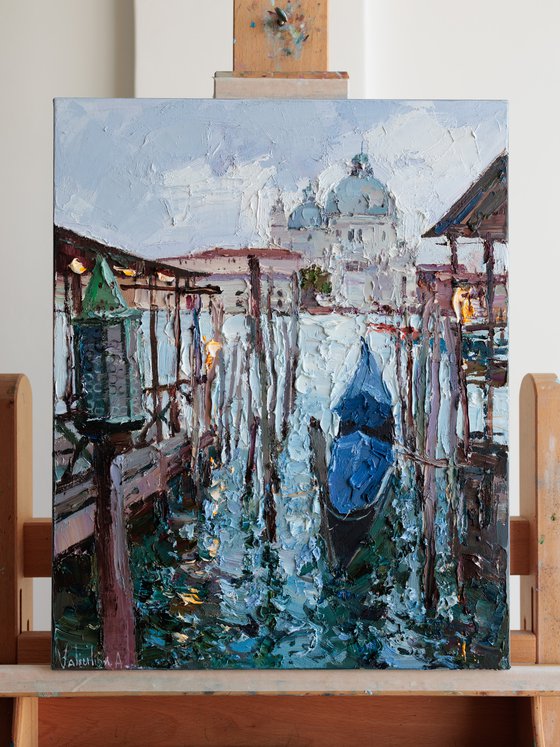 Gondola in Venice painting