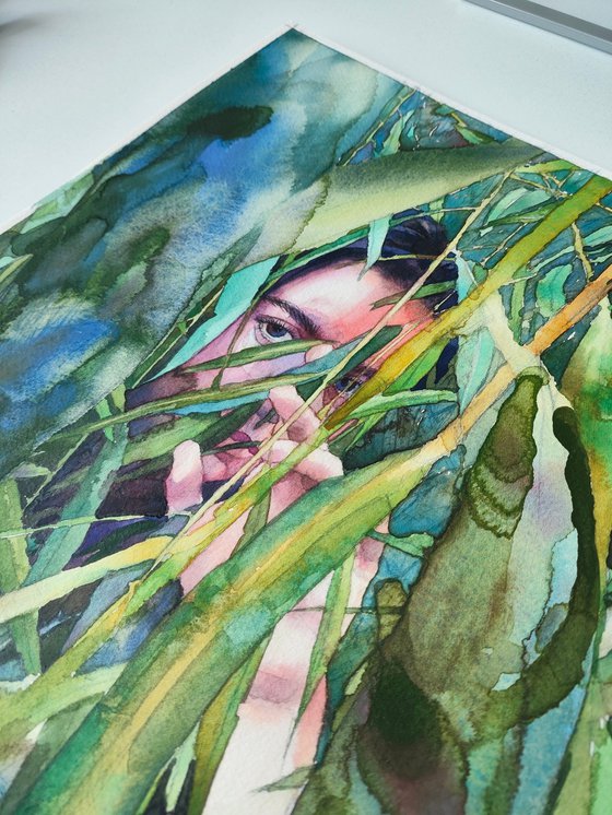 🌟TROPICAL SPIRIT🌟 - PORTRAIT IN WATER COLOR, IMPRESSIONISM, BASED ON REAL EVENTS