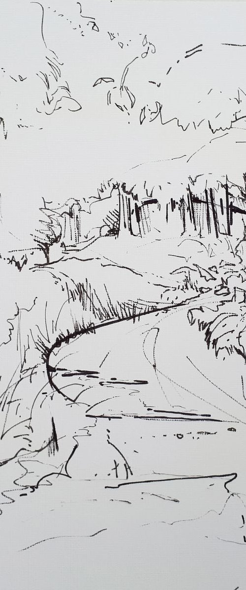 DIARY DRAWING  No. 3a   24 08 18 by Frank Barnes
