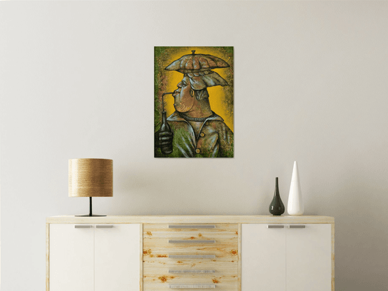 Gluttonous 50x70cm ,Acrylic/canvas, ready to hang