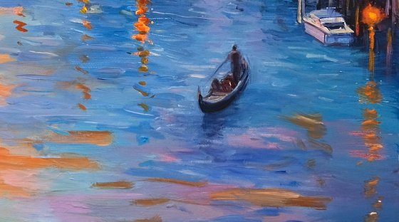 Sunset over the Grand Canal, Venice