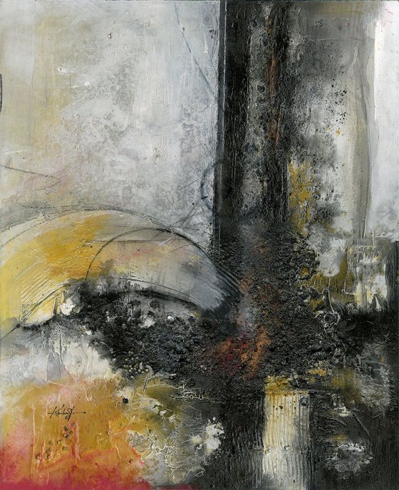 An Ancient Call -  Mixed Media Abstract by Kathy Morton Stanion