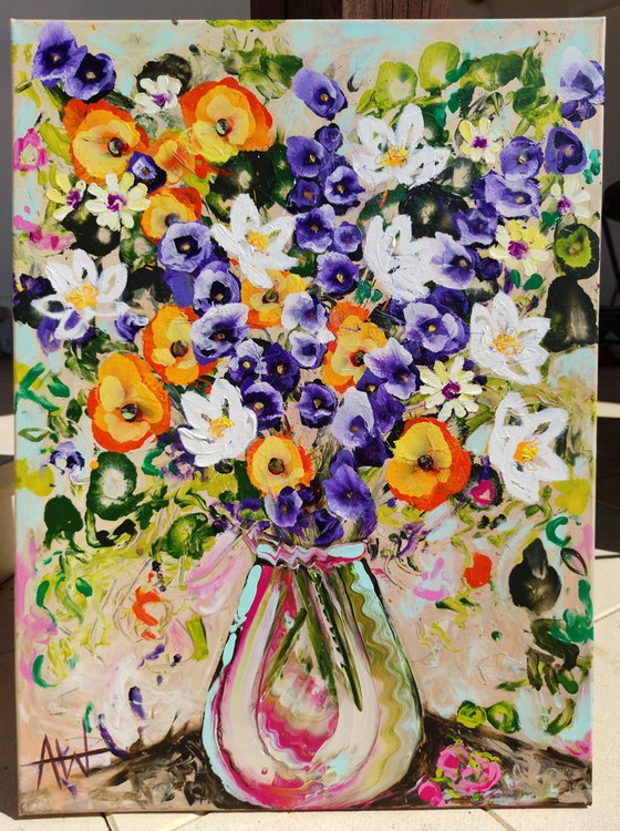 Lilies and Larkspur