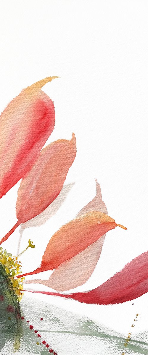 Wisdom. Floral shades. A series of abstract original watercolours. by Nataliia Kupchyk