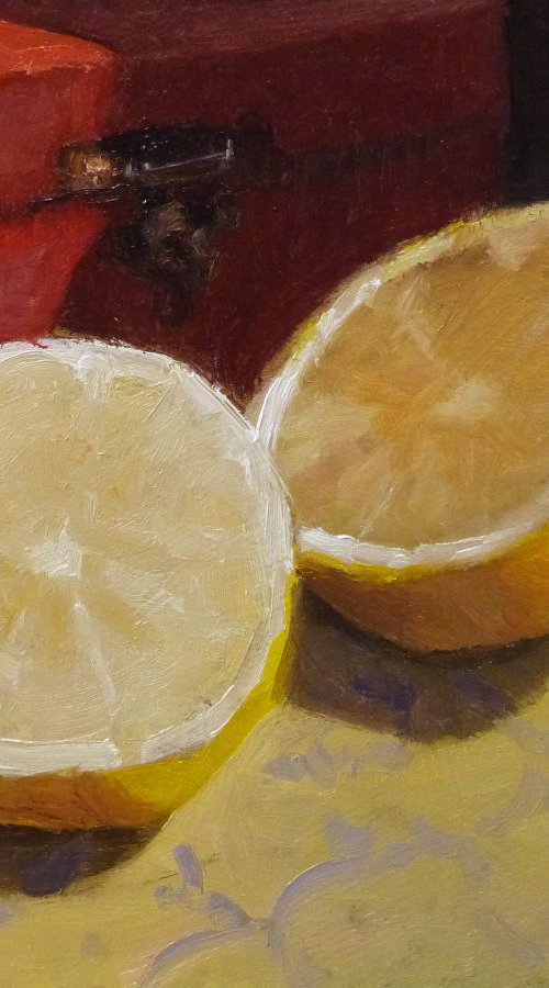 A Lemon and a Red Box by Pascal Giroud