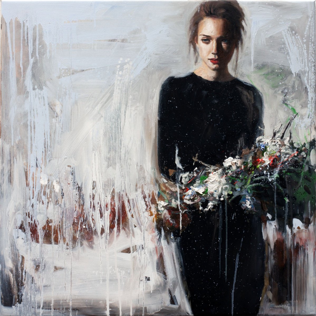 Urban And Pop Oil Painting , Process By Alexandr Klemens, 28 X 28, Artwork For Sale On Artfinder