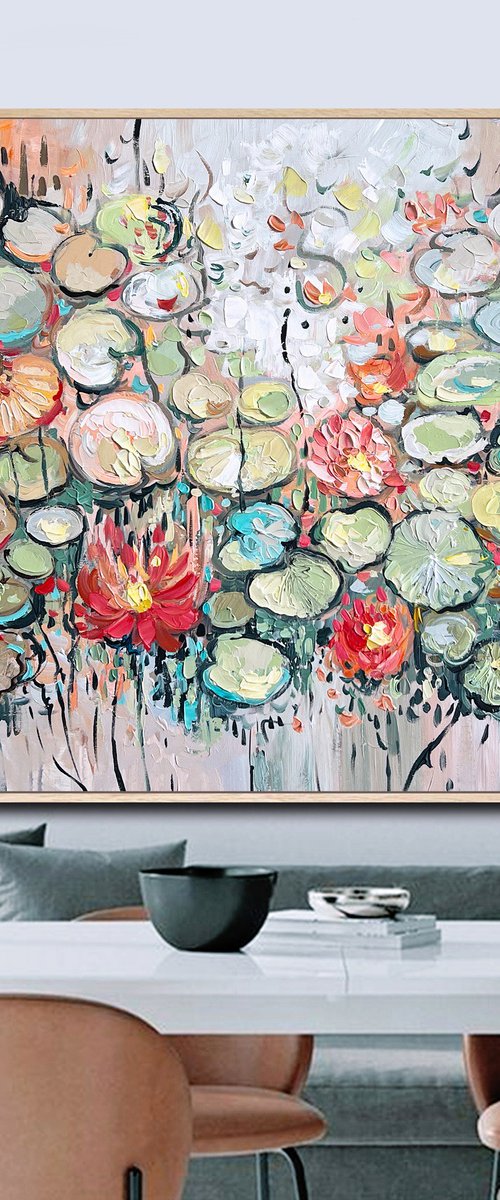 Sun Kissed Lotus Pond by Lana Guise