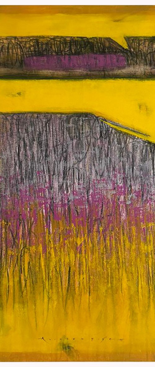 Voices in Yellow_48"X48" by Avinash Pise