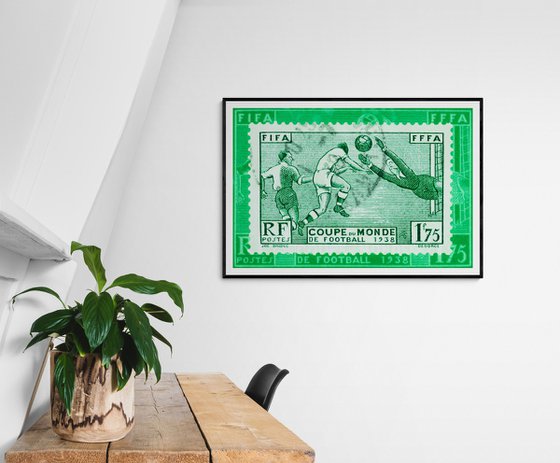 FIFA Football World Cup 1938 -Stamp Collection Art