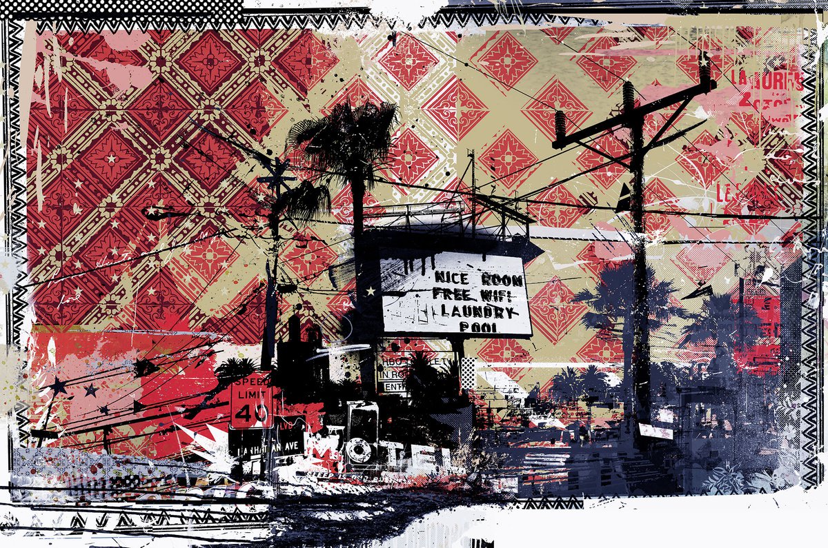 Landscape Painting By Teis Albers, 47 X 31", Nice Room, Free Wifi!, Original Artwork