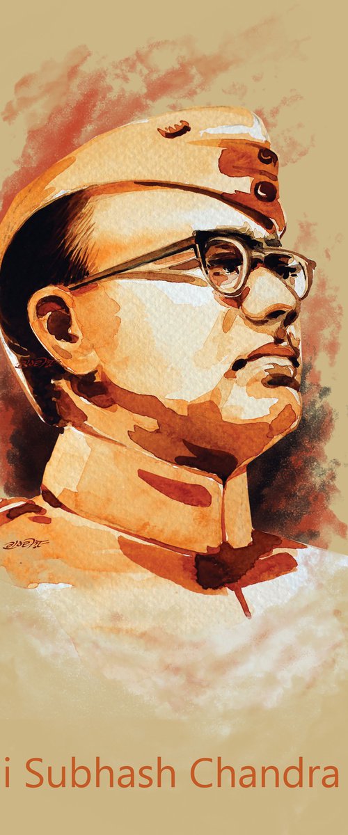 Netaji Subhash Chandra Bose by ARTIST GURDISH PANNU