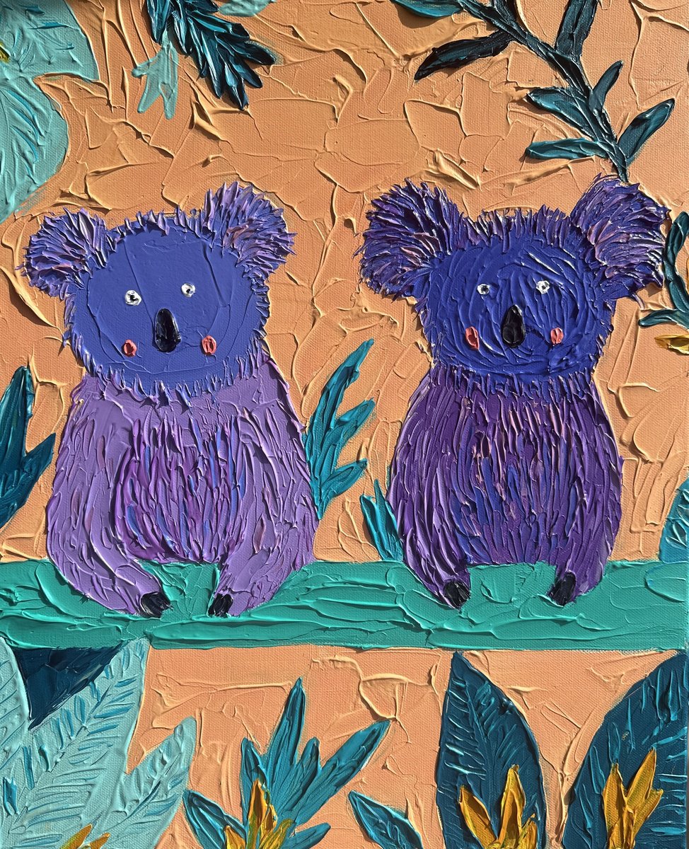  Koalas By Guzaliya Xavier, 16 X 20, Artwork For Sale On Artfinder