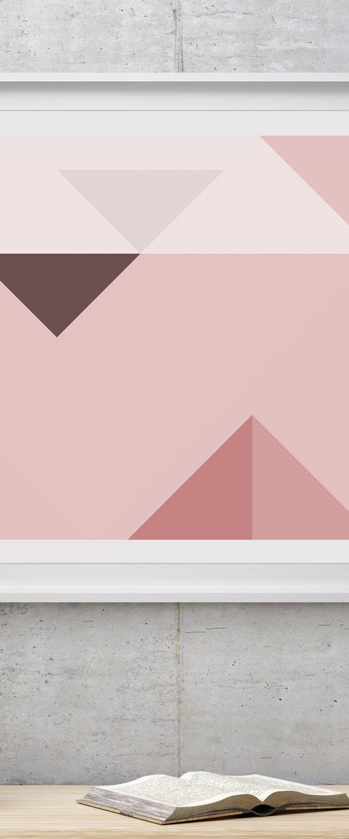 Pink Triangles Composition No.2 by Michael  Hunter BA (Hons)