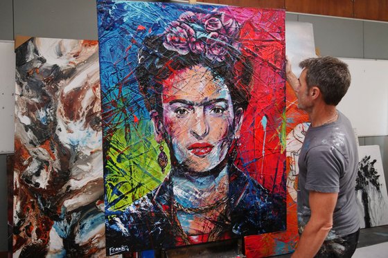 Frida Mexicano 120cm x 150cm Frida Kahlo Textured Abstract Realism Art