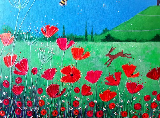 Summer Poppies by the Tor
