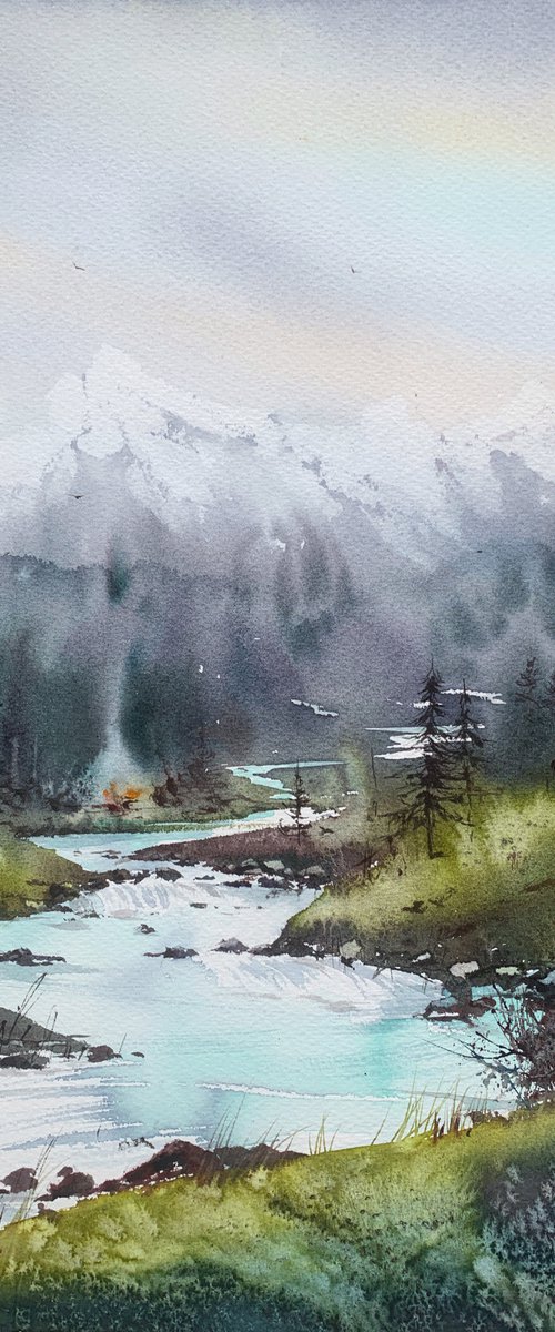 Mountain river #33 by Eugenia Gorbacheva