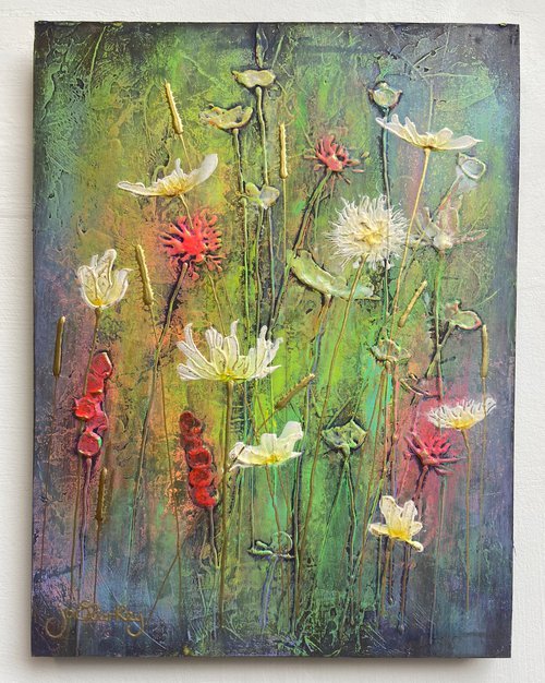'Painting 1 of Abstract Floral Series II' by Jo Starkey