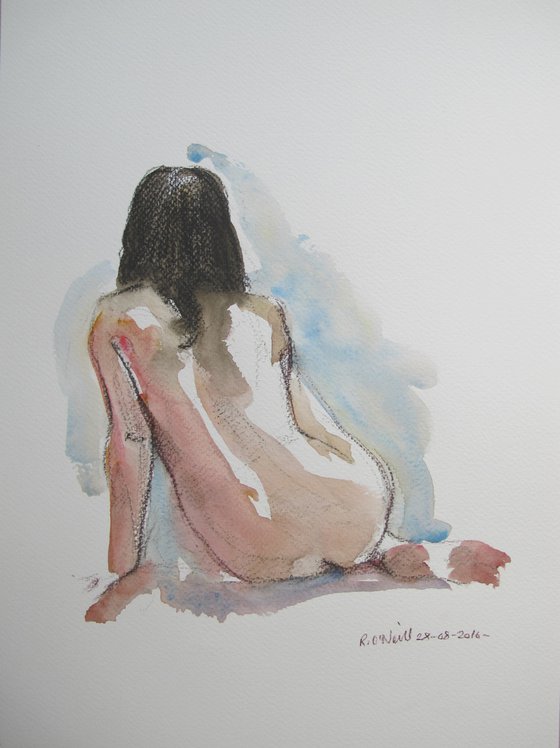 Seated female nude